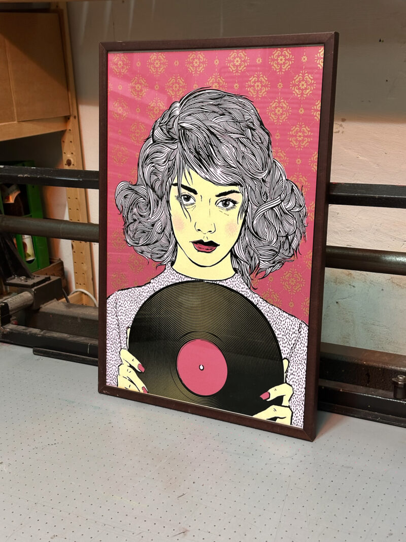 Golden Record Artprint gerahmt