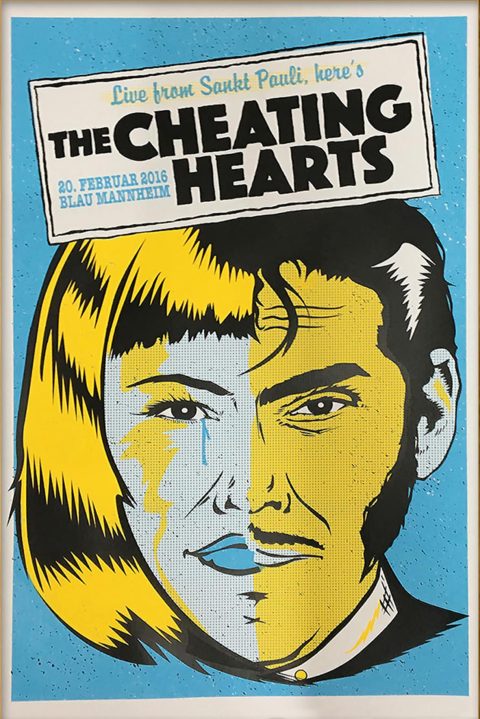 The Cheating Hearts - Gigposter