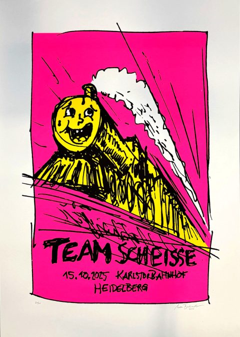 Team Scheisse Gigposter Karlstorbahnhof Heidelberg
